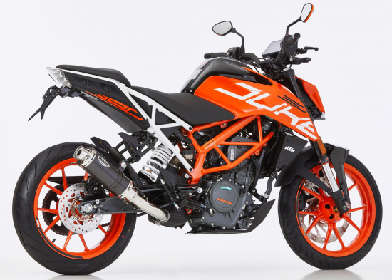 HURRIC Supersport / Endtopf Carbon / KTM Duke 125 / ab 2017  / ABE