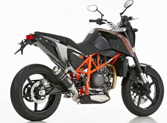 HURRIC Supersport / Endschalldämpfer  schwarz - Alu eloxiert / KTM Duke 690 / bis 2016  / ABE