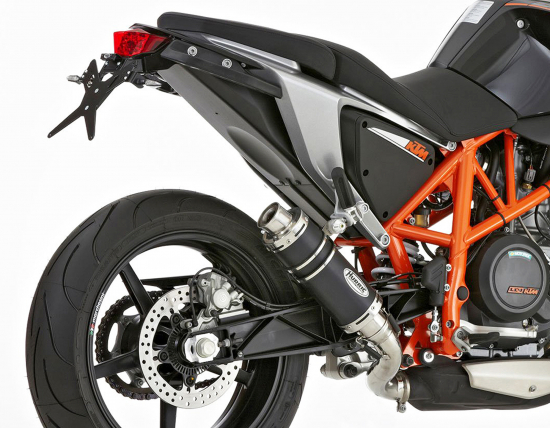 HURRIC Supersport / Endschalldämpfer  schwarz - Alu eloxiert / KTM Duke 690 / bis 2016  / ABE