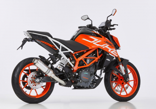 HURRIC Supersport / Endtopf Alu silber / KTM Duke 390 / ab 2017  / ABE