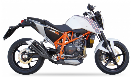 IXIL Hyperlow 2 / Endschalldämpfer schwarz-matt / KTM Duke 690 / 2012 - 2016  / ABE