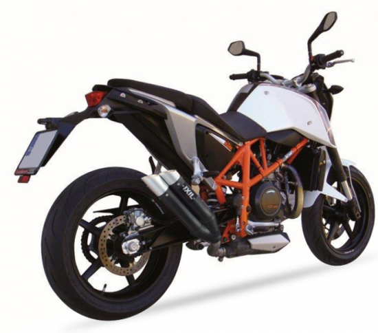 Preview: IXIL Hyperlow 2 / Endschalldämpfer schwarz-matt / KTM Duke 690 / 2012 - 2016  / ABE