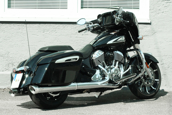 PENZL V2-Speed Auspuffset elektr. verstellb. / chrom - 100 mm / Indian Chieftain / ab 16 / EG-BE