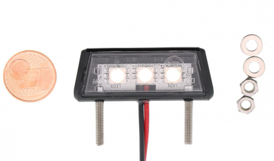 LED Mini Kennzeichenleuchte KOSO Micro - Blade - schwarz / universal / E-Zeichen