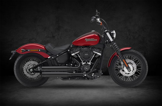 KESSTECH - Komplettanlage/ schwarz-matt - elektron. verstellbar / HD Softail Streetbob - EU4 / 2018 - 2020 / mit EG / ABE