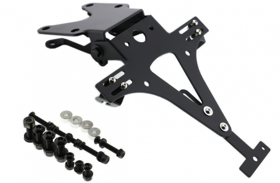 Universal - Kennzeichenhalter - Komplett hinten / Edelstahl schwarz