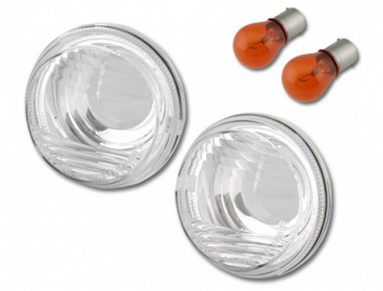 BR White - CUSTOM Blinker - White - Klar / 1 Paar / Kawasaki VN 1700 Voyager Custom - VNT 70 / 2011 - / E-Zeichen