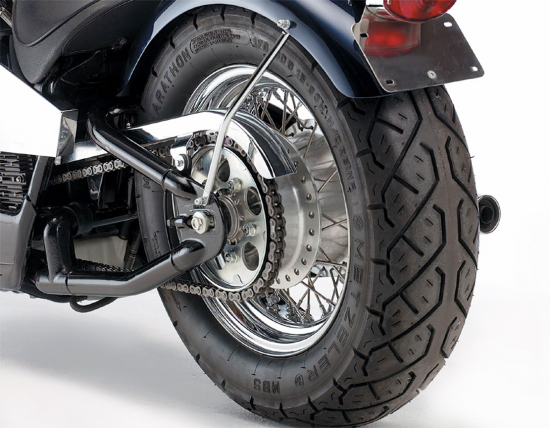 MB Felgenring hinten 4.50 x 15" / Aluminium poliert / für Breitreifenumbau / Honda VT 600 - PC21 / TÜV