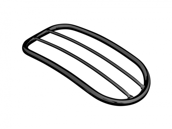 Gepäckträger Solo Rack - Tubular - komplett mit Halterung / schwarz glänzend / Indian Chief Classic 14 - up