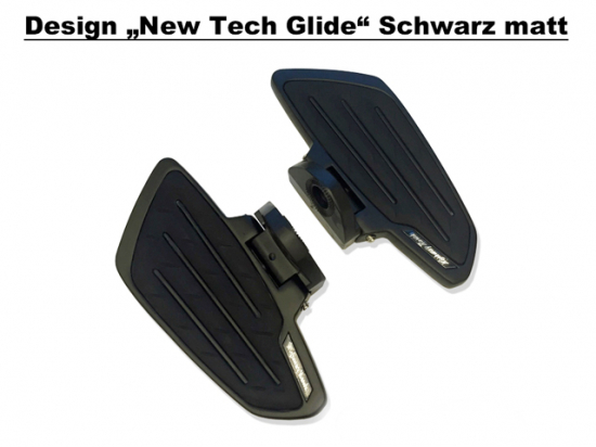 HH Sozius-Trittbretter / New Tech Glide black / Suzuki M 1800 Intruder / 1 Paar