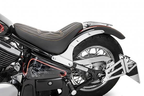 NEU: MB - Heckfender - Stahl + Fenderstruts - Stahl roh - 185 mm / Kawasaki VN 800 / Tüv