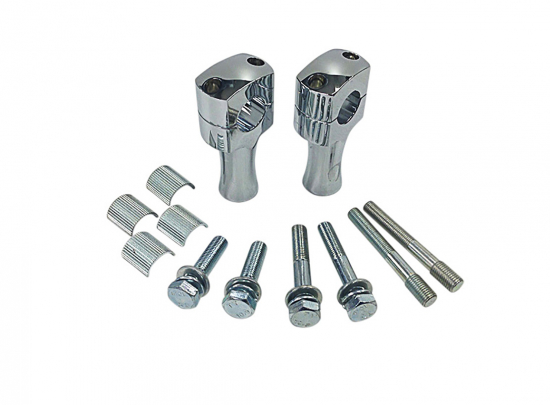 MB - Riser - Custom-Oldstyle - 80 mm - chrom / passend für 1" (25,4 mm) und 7/8" (22 mm) Lenker
