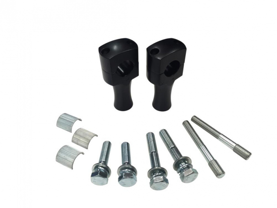 MB - Riser - Custom-Oldstyle - 80 mm - schwarz glanz / passend für 1" (25,4 mm) und 7/8" (22 mm) Lenker