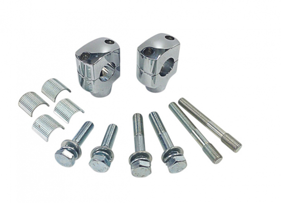 RISER - chrom / Custom Style 40 mm / für 25,4 + 22 mm passend / Tüv