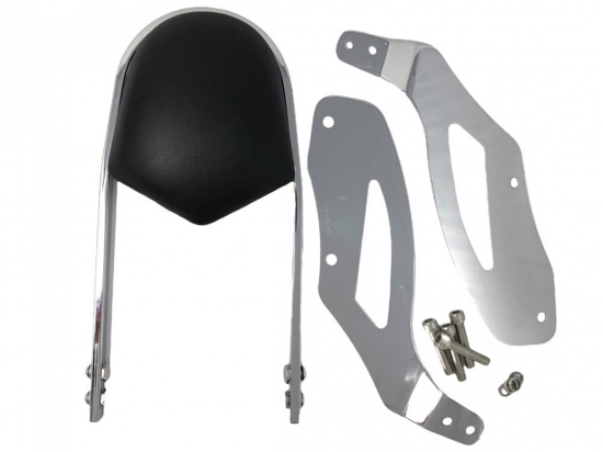 HH Sissy Bar "Wide" / chrom / 400 mm h / Honda VT 750 Black Widow / RC 48 / inkl. aller Halterungen