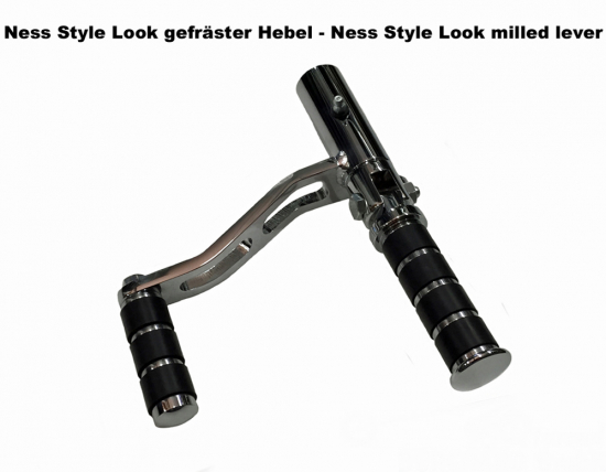 vorverl. Fußrasten / YAMAHA XVZ 1300 Royal Star / Ness Style gefräst / 15 cm / chrom /  ABE