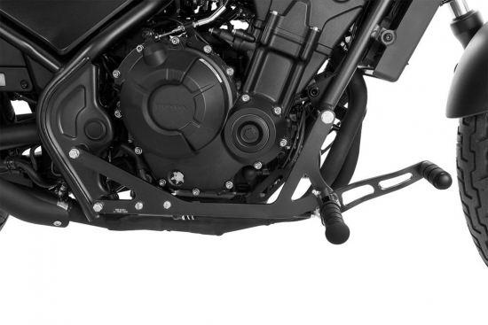 MB vorverl. Fußrasten / Ness Style gefräst / 23 cm / schwarz glanz / Honda CMX 500 Rebel PC 56 / ABE