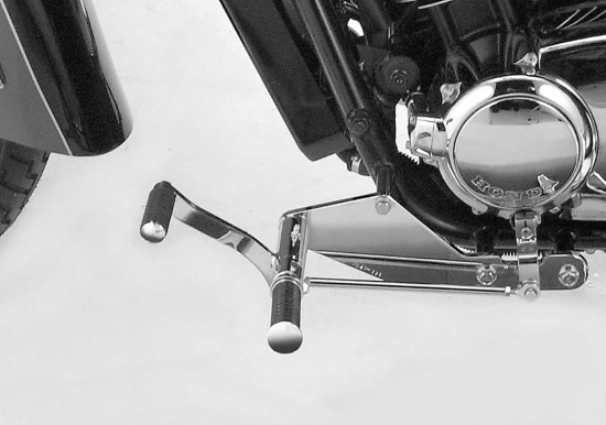 MB vorverl. Fußrasten / Ness Style Look glatt / 19 cm / chrom / HONDA VT 1100 ACE C2 / SC 32 / Tüv