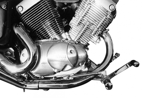 MB vorverl. Fußrasten / Sundance glatt / 18 cm / chrom / YAMAHA XV 535 Virago / Tüv