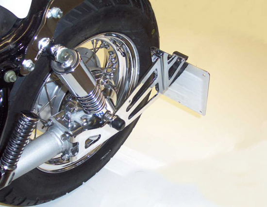seitl. MB - Kennzeichenhalter Kompl.-Set / Chrom / YAMAHA XV 535 / 750 / 1100 / TÜV / DE
