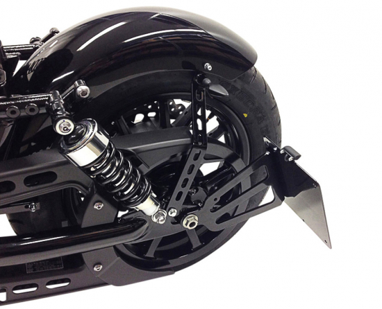 seitl. MB - Kennzeichenhalter Kompl.-Set - schwarz-matt / YAMAHA XV 950 Bolt / R / Racer / TÜV / AT
