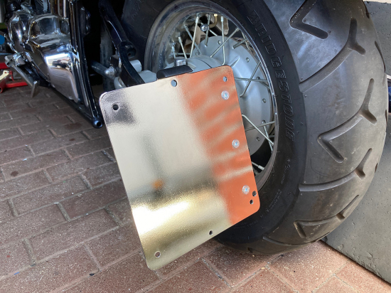 seitl. MB - Kennzeichenhalter Kompl.-Set - Chrom / Yamaha XVS 650 / 1100 / TÜV /DE