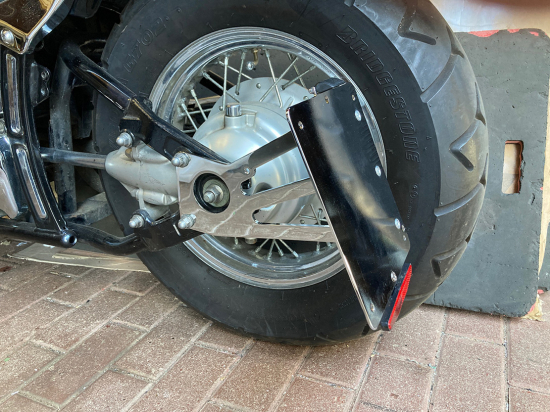 seitl. MB - Kennzeichenhalter Kompl.-Set - Chrom / Yamaha XVS 650 / 1100 / TÜV /DE