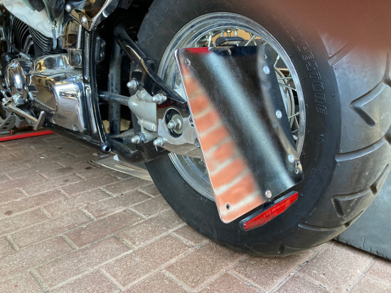 seitl. MB - Kennzeichenhalter Kompl.-Set - Chrom / Yamaha XVS 650 / 1100 / TÜV /DE