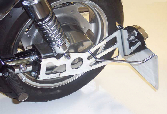 seitl. MB - Kennzeichenhalter Kompl.-Set - chrom /SUZUKI VZ 1600 Marauder / TÜV