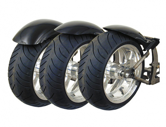 Preview: BK - Stiletto Stahlblech - Heckfender middle / 220 mm b  / roh / universal