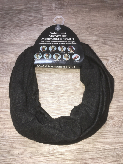 RB Halstuch - Multifunktionstuch - DARK / 9 in 1 / schwarz / einfarbig