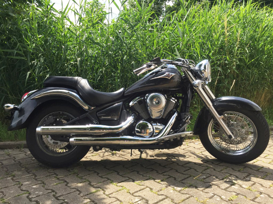 MILLER - CHALLENGER - 2-2 - SlipOn-Auspuff / silber / Kawasaki VN 900 / mit KAT / EG-BE