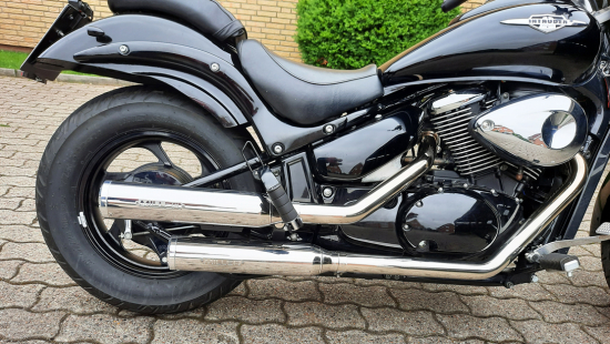SALE: MILLER - Cruise I - silber / Suzuki VL / M / C 800 Volusia / Komplettanlage - ohne KAT / EG-BE
