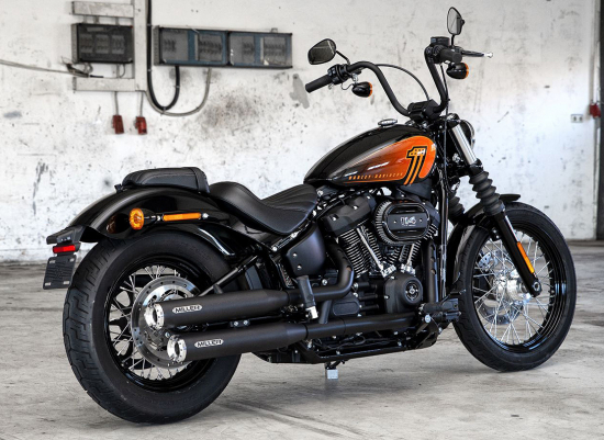 MILLER - Destiny - black - 2-2 - SlipOn - Euro 5 / HD Softail - Street Bob / 114 CUI / EG-BE