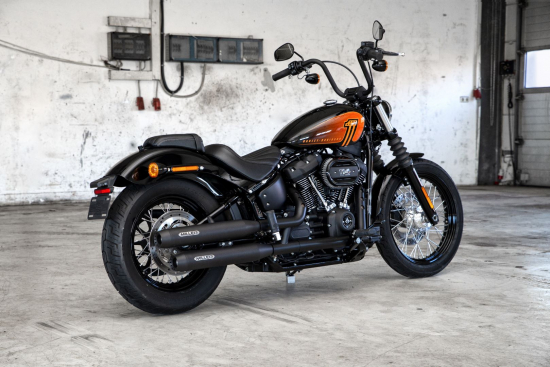 SALE: MILLER - Destiny - black - black - 2-2 - SlipOn - Euro 5 / HD Softail - Street Bob / 114 CUI / EG-BE