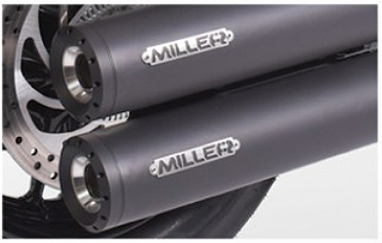 MILLER - DAKOTA - 2-2 / schwarz / Harley DYNA LOW RIDER S / 110 cui / SlipOn / EG-BE