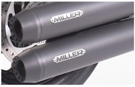 MILLER - DAKOTA - 2-2 / schwarz / Harley DYNA LOW RIDER S / 110 cui / SlipOn / EG-BE