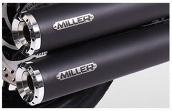 MILLER - Arizona - schwarz - 2-2 - SlipOn / schwarz / Harley Softail Custom / EG-BE
