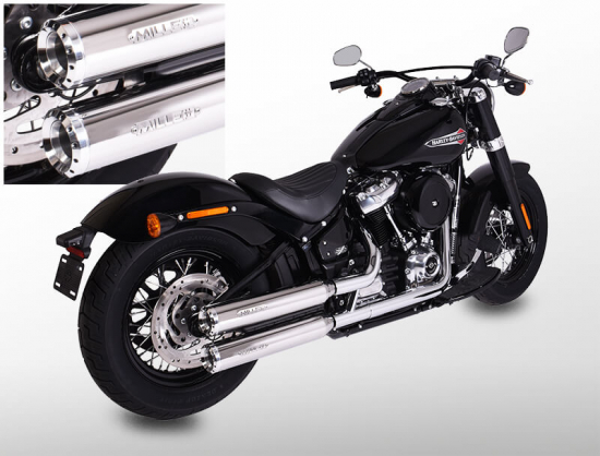 MILLER 2-2 - Independence - silber - EURO4 / Harley Low Rider S / SlipOn 114 CUI / EG-BE