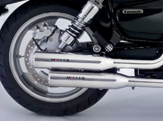 Preview: Nur bei uns: Miller - Komplettanlage / KAWASAKI VN 1500 Drifter / schwarz matt / EG-BE