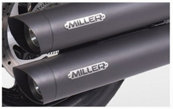 Black Sale: MILLER - YUMA I - SlipOn / Edelstahl schwarz / Indian Scout - 1133 ccm / EG-BE