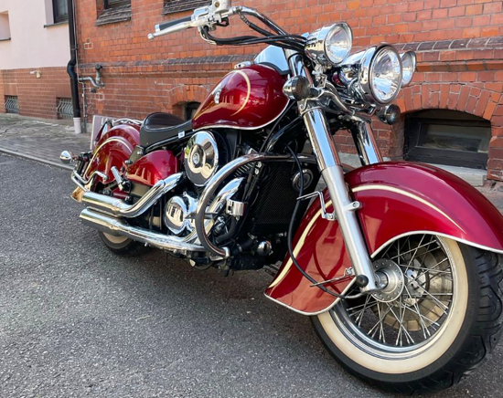 Nur bei uns: Falcon Double Groove - Komplettanl. / KAWASAKI VN 800 Drifter / silber poliert / EG-BE