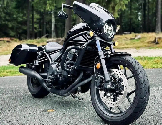 Sofort: Black Sale: MILLER - 2-1 - BREAKER II - black + silber / Honda CMX 1100 Rebel / SlipOn / EURO 5 + / EG-BE