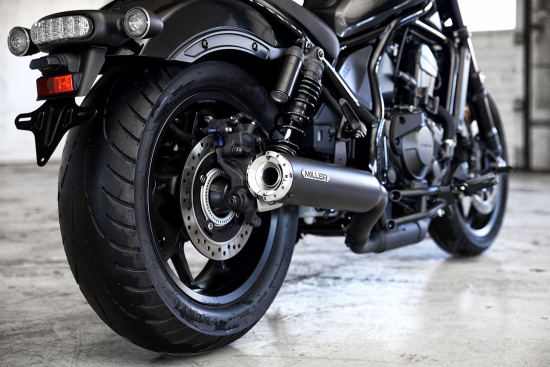 Sale: Black Sale: MILLER - 2-1 - BREAKER - black + silber / Honda CMX 1100 Rebel / SlipOn / EURO5 / EG-BE