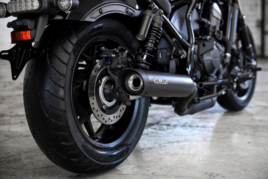 NEU: Sale: Black-Black Edition* MILLER - 2-1 - BREAKER II / Honda CMX 1100 Rebel / SlipOn / EURO 5 + / EG-BE