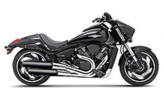 Black - Black - Sale: MILLER "El Capone" Auspuff / schwarz - schwarz / Suzuki M 1800 R + R2 + RT / EG-BE