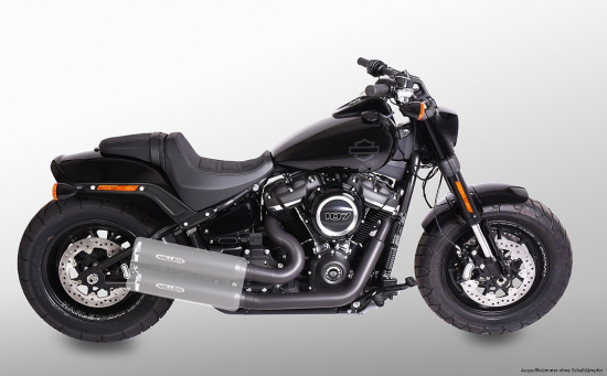 MILLER  Bronco - Auspuffkrümmer / schwarzmatt / Harley Davidson Softail ST1 Modelle   / EG-BE