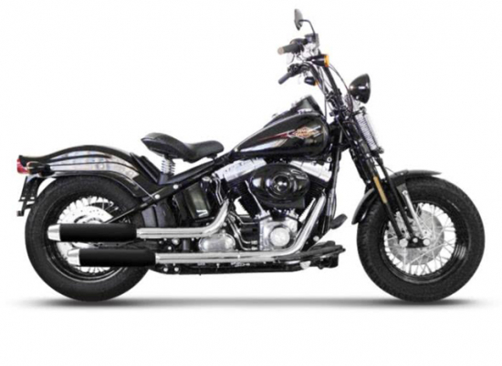 MILLER - 2-2 SlipOn / Harley Softail Cross Bones / black / HUNTER / EG-BE