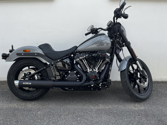 MILLER - Liberty black + SlashCut silber - SlipOn - Euro 5+ / HD Softail - Street Bob / 117 CUI / EG-BE