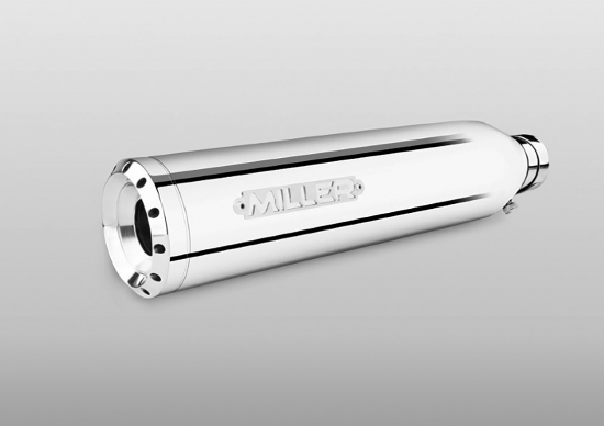 Preview: MILLER - Liberty silber + Standard silber - SlipOn - Euro 5+ / HD Softail - Low Rider S / ab 2025 / EG-BE